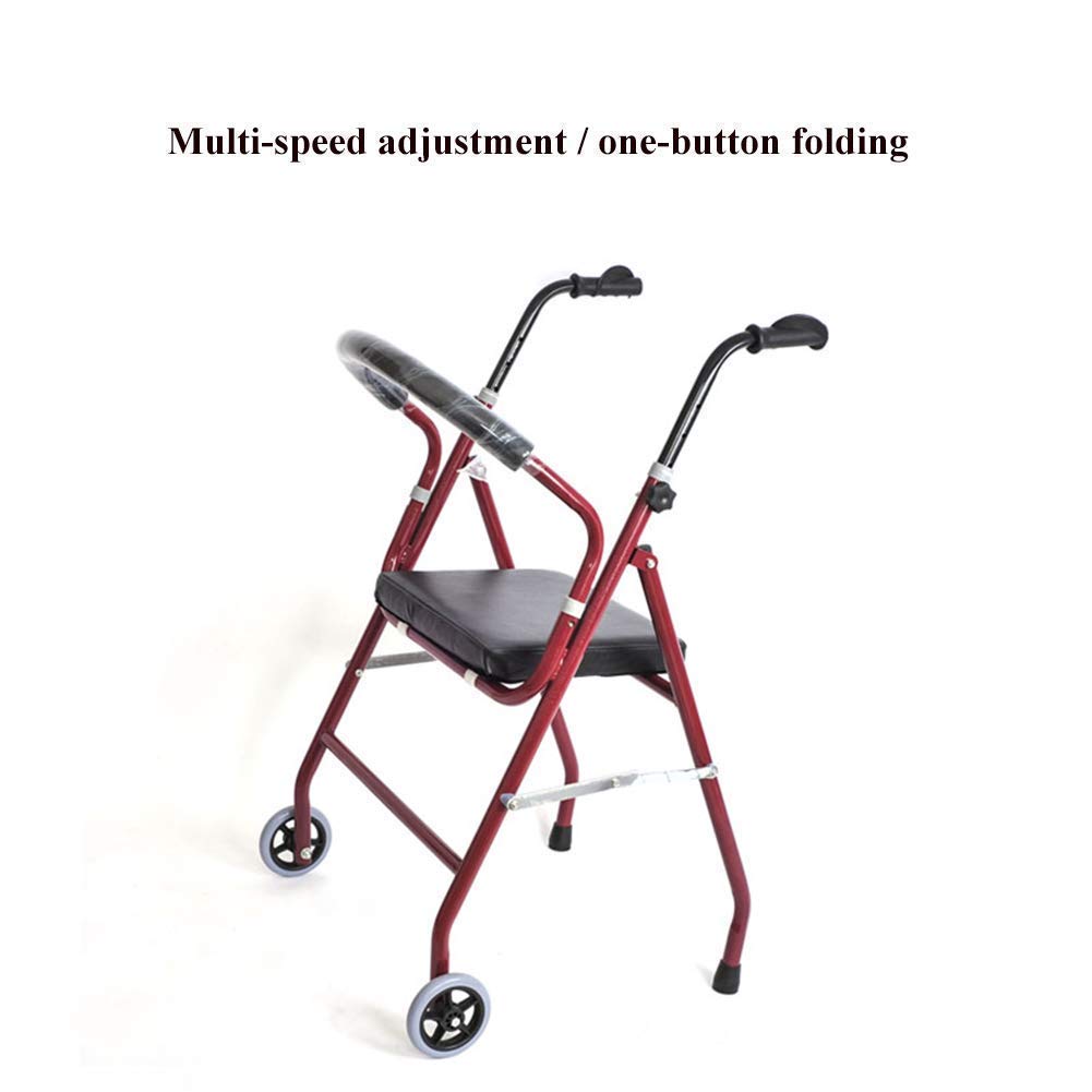 Foldable Four Wheeled Lightweight Walker with Armrest B34940