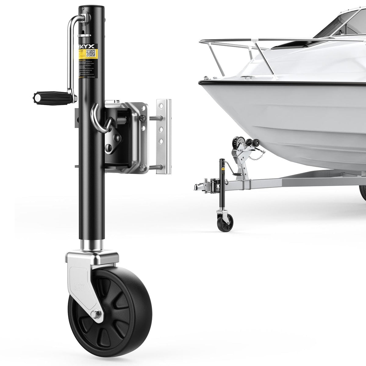 1500 lbs Swivel Bolt-on Trailer Jack with 8" Wheel M54667