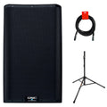 Powered 12" 2000 Watt Loudspeaker with Speaker Stand and XLR Cable T932