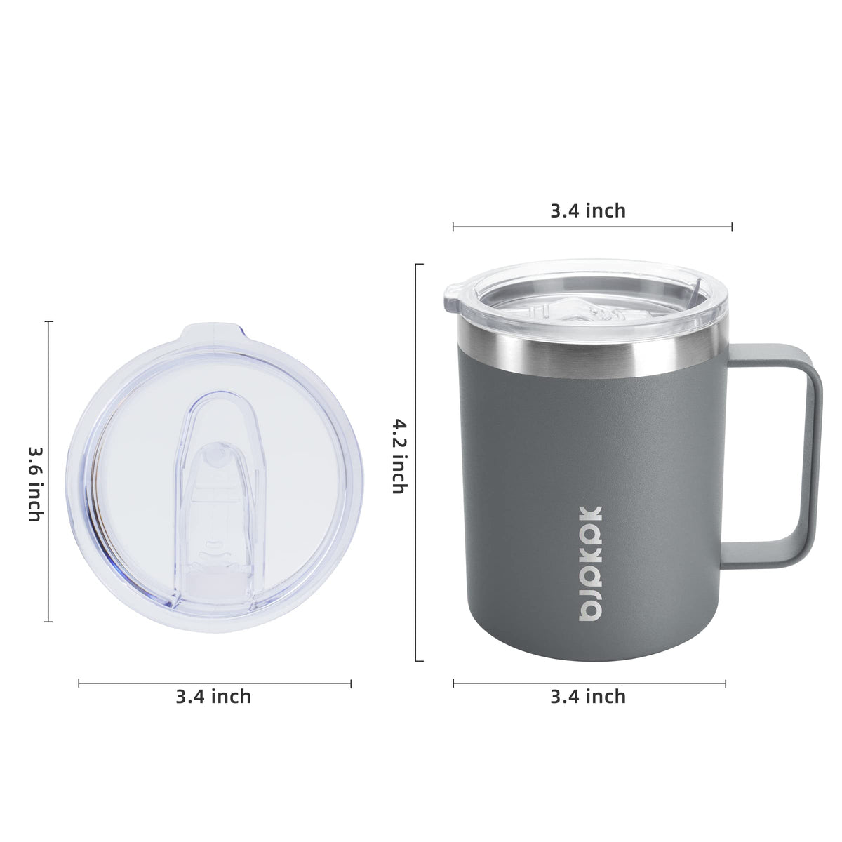 2PCS 14oz Insulated Stainless Steel Coffee Mug with Lid S2850