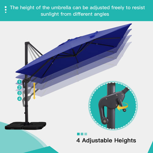 10x13Ft Rectangular Offset Patio Umbrella V5435