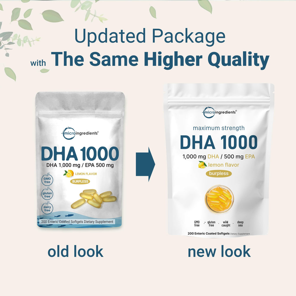 1000mg Omega 3 Fish Oil DHA EPA 200 Softgels W246722