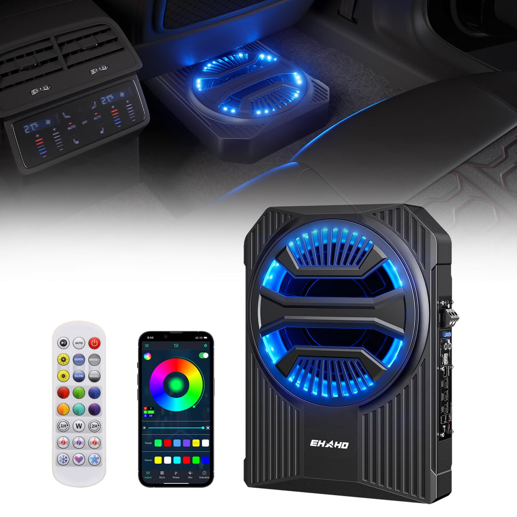10" 2000W Underseat Car Subwoofer with RGB Lights Z489