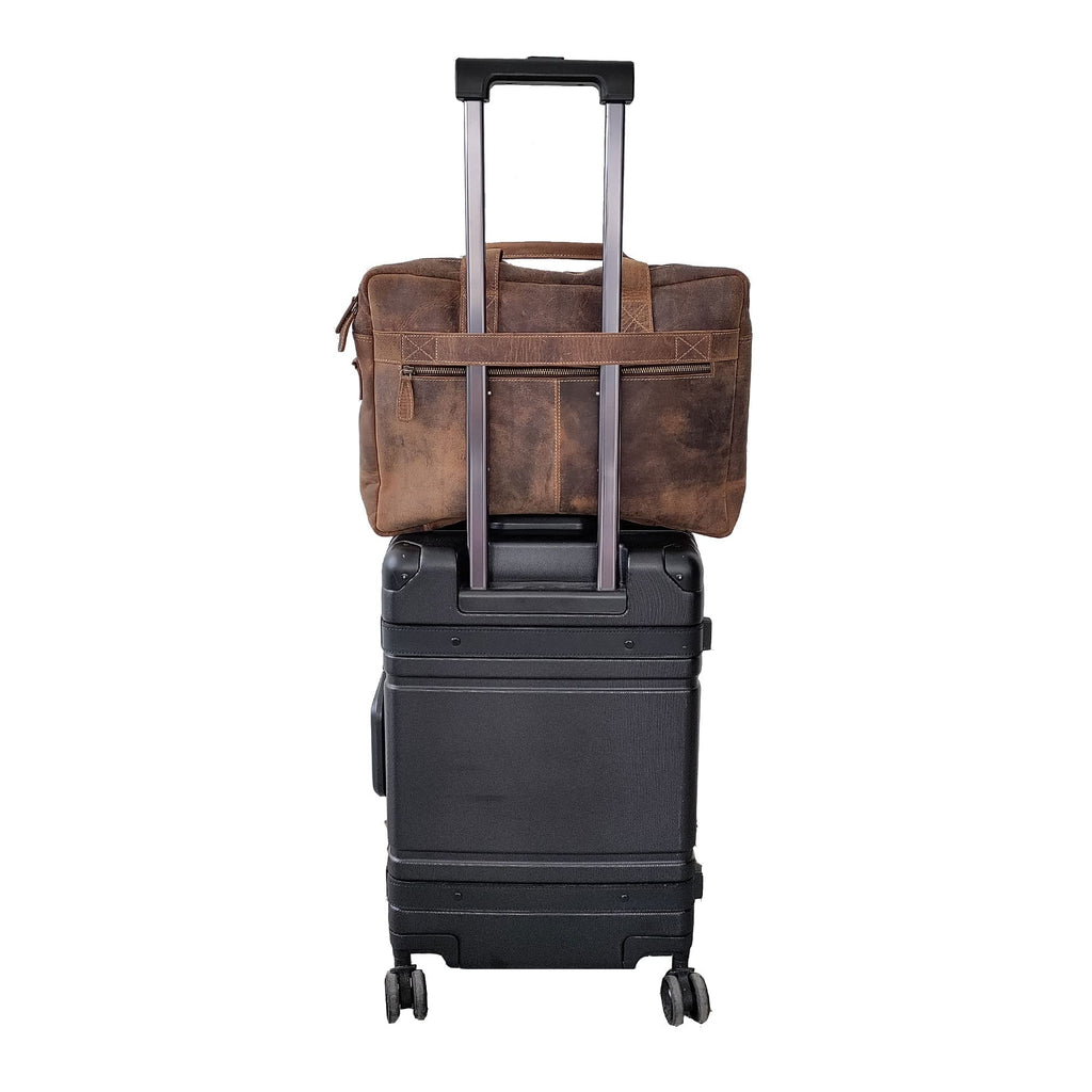 18 Inch Leather Laptop Messenger Bag L128