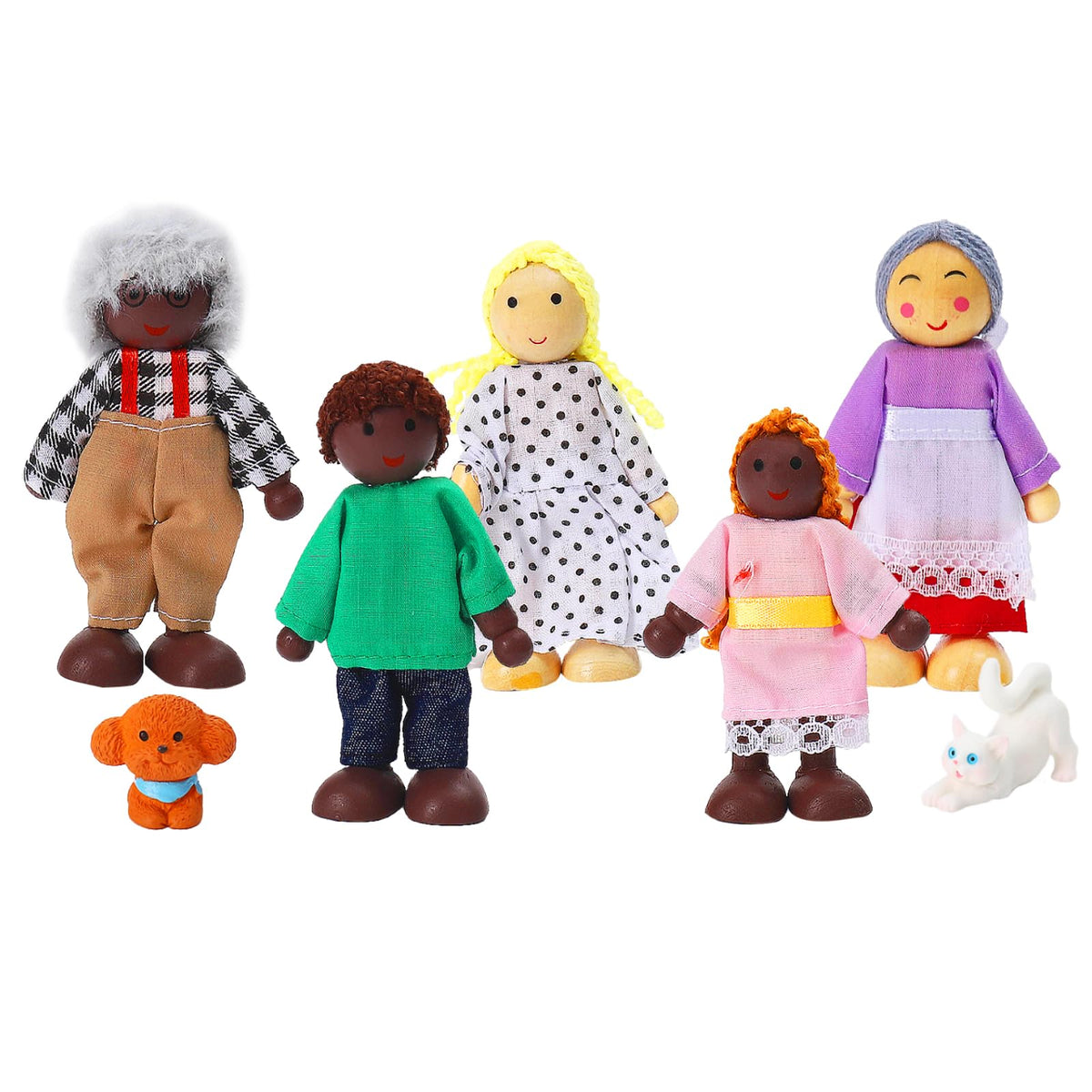 7 Pieces Wooden Dollhouse Family Set Z467633