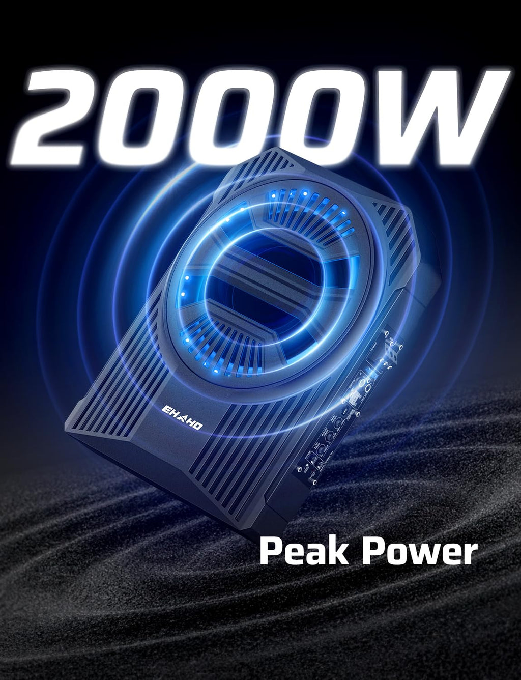 10" 2000W Underseat Car Subwoofer with RGB Lights Z489