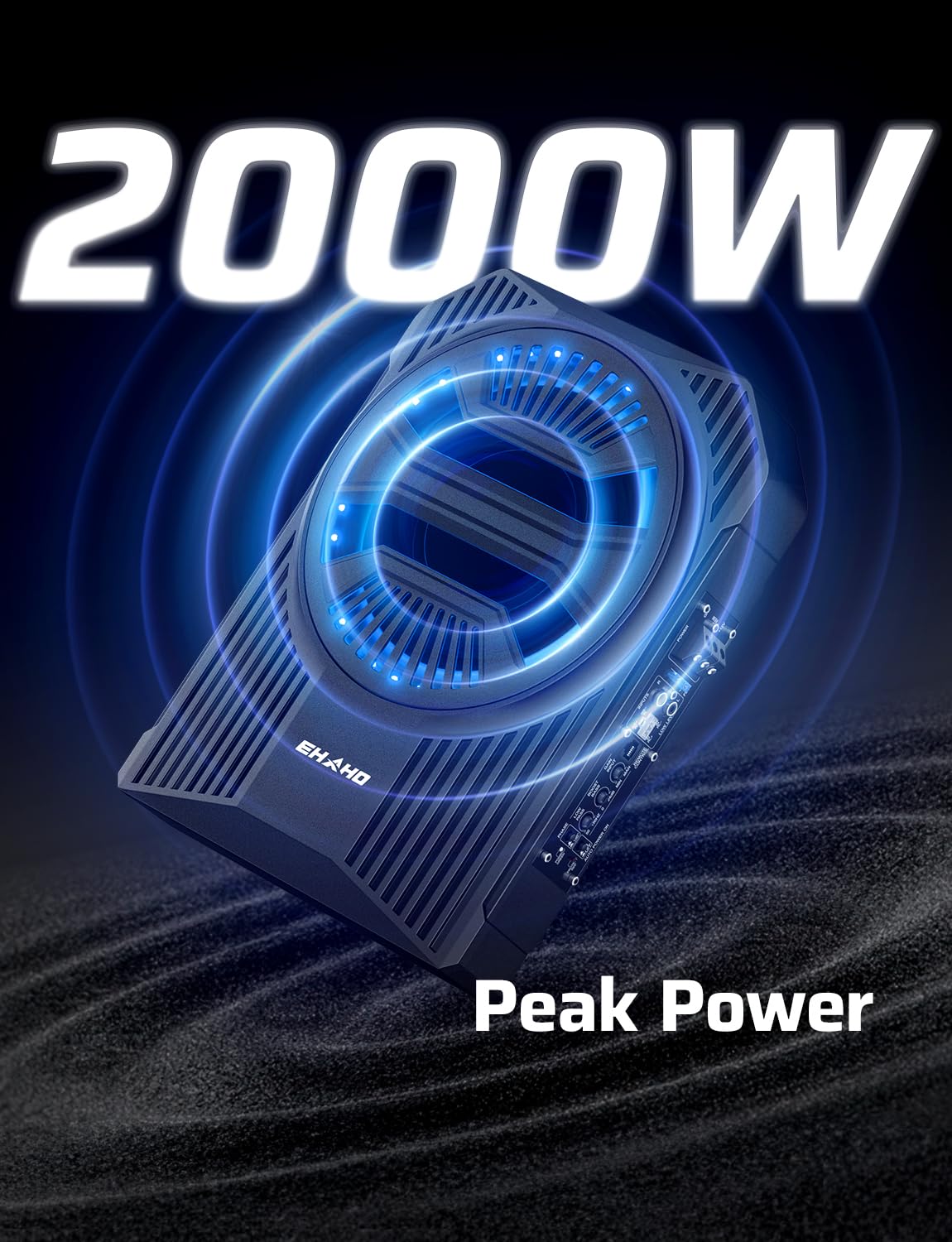 10" 2000W Underseat Car Subwoofer with RGB Lights Z489