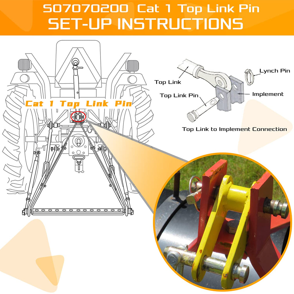 4 Pack 3/4 in Top Link Pin N126