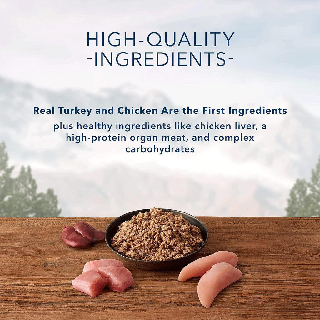 High Protein Wet Food for Senior Dogs, Turkey & Chicken, 12.5-oz Cans, Pack of 24 H1634