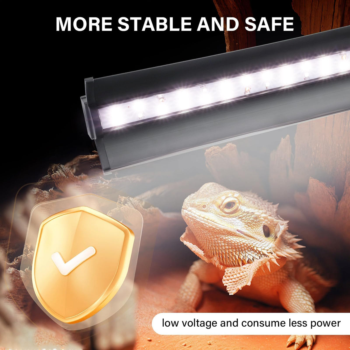 10W UVB Reptile Light Fixture 12 Inch E842555