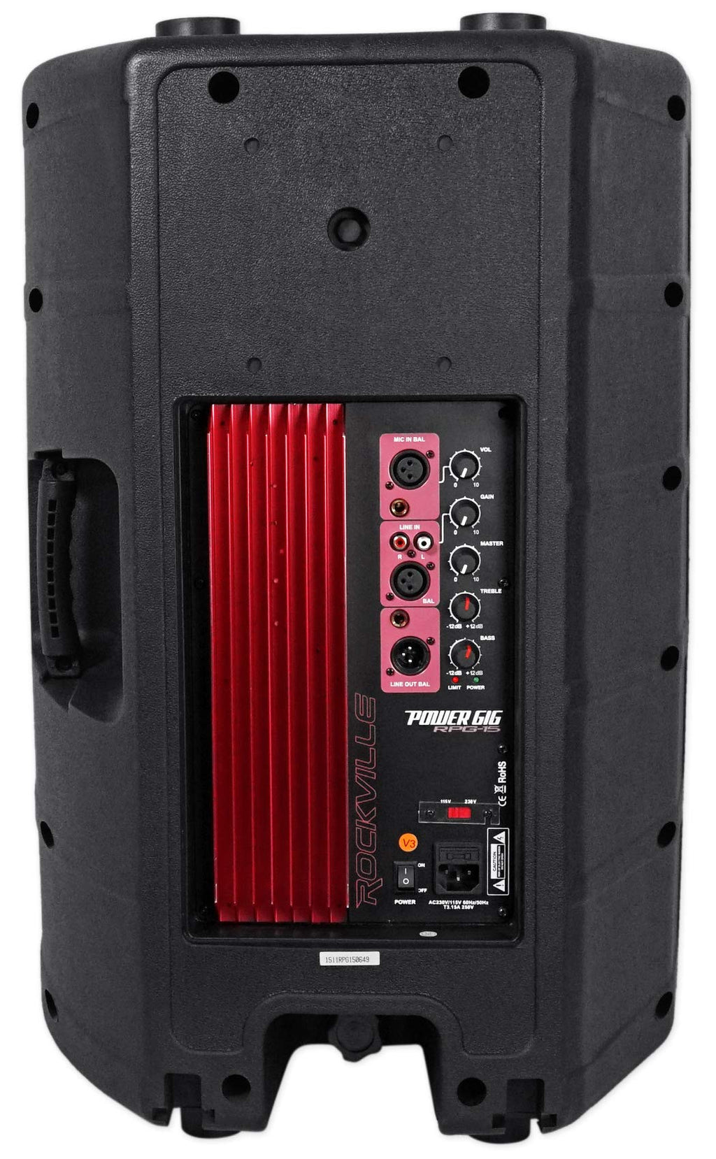 15" 1000W PA Speaker 2-Pack with Mics E21656