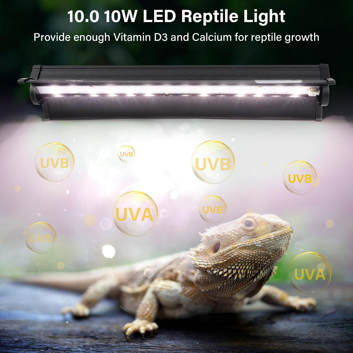 10W UVB Reptile Light Fixture 12 Inch E842555