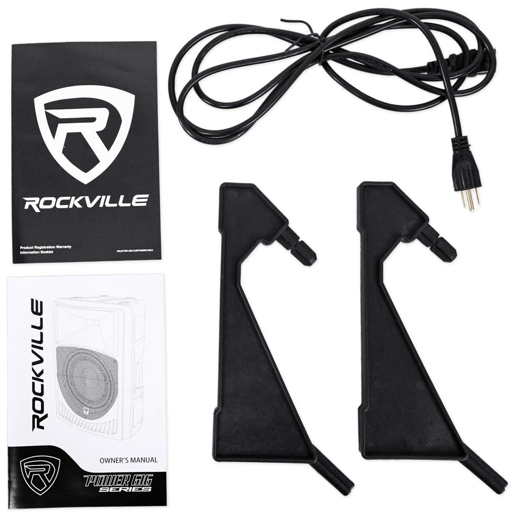15" 1000W PA Speaker 2-Pack with Mics E21656