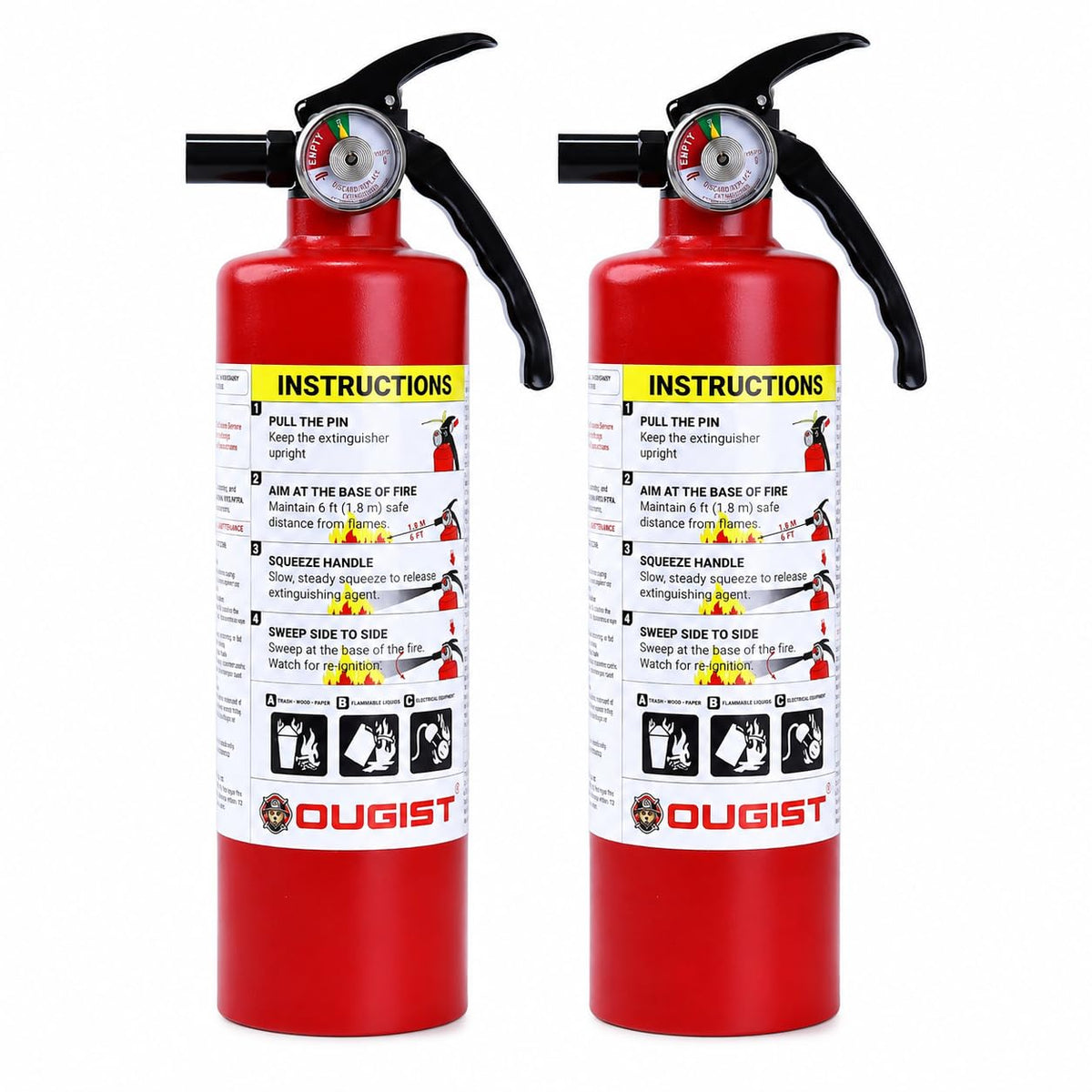 2.5 lb Dry Chemical ABC Fire Extinguisher, 2 Pack C54700