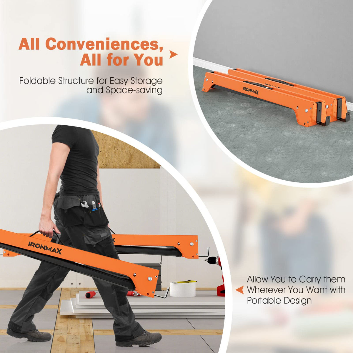 2 Pack Portable Foldable Saw Horses D11272
