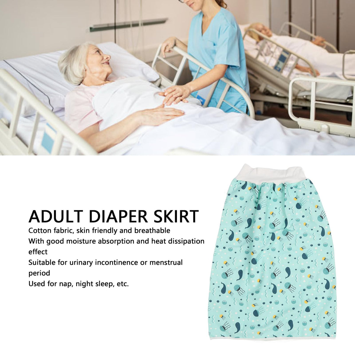 Washable Cotton Reusable Incontinence Bed Pad XL T767148