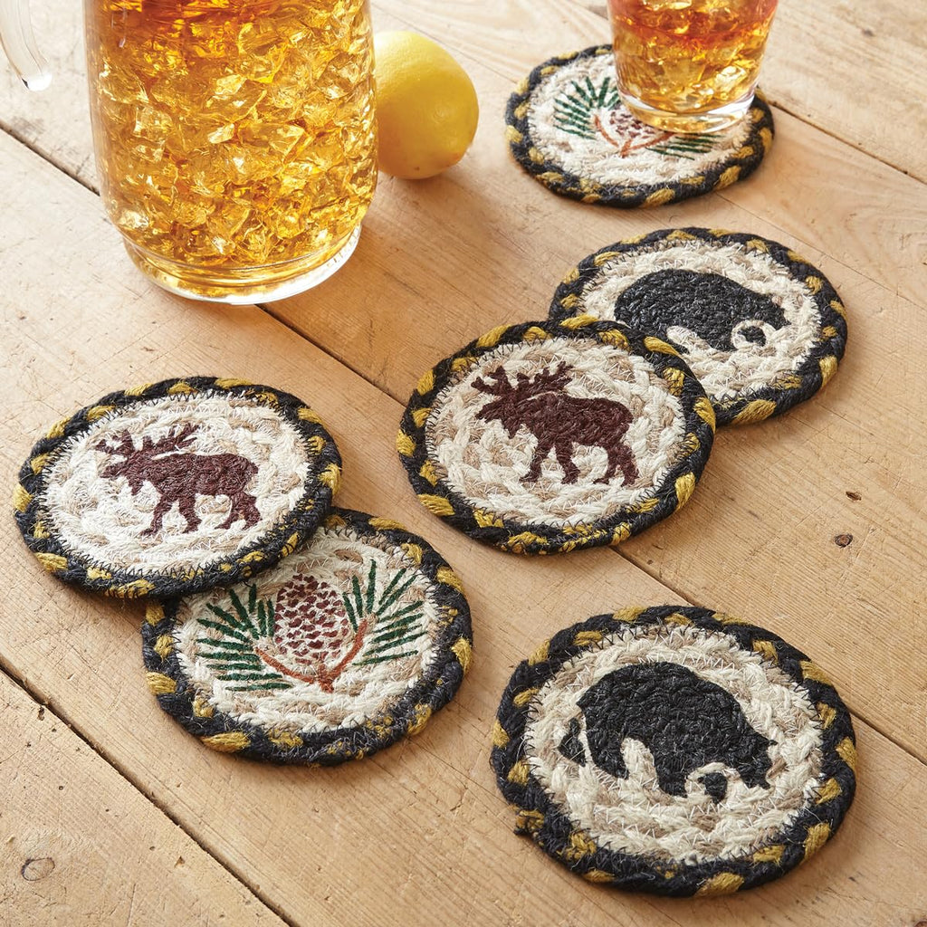 Set of 6 Rustic Jute Coasters U907