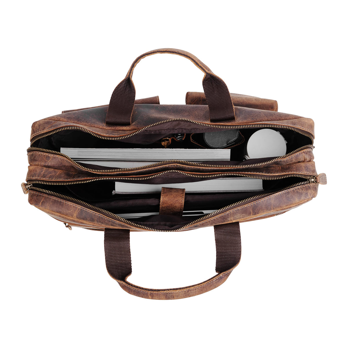 18 Inch Leather Laptop Messenger Bag L128