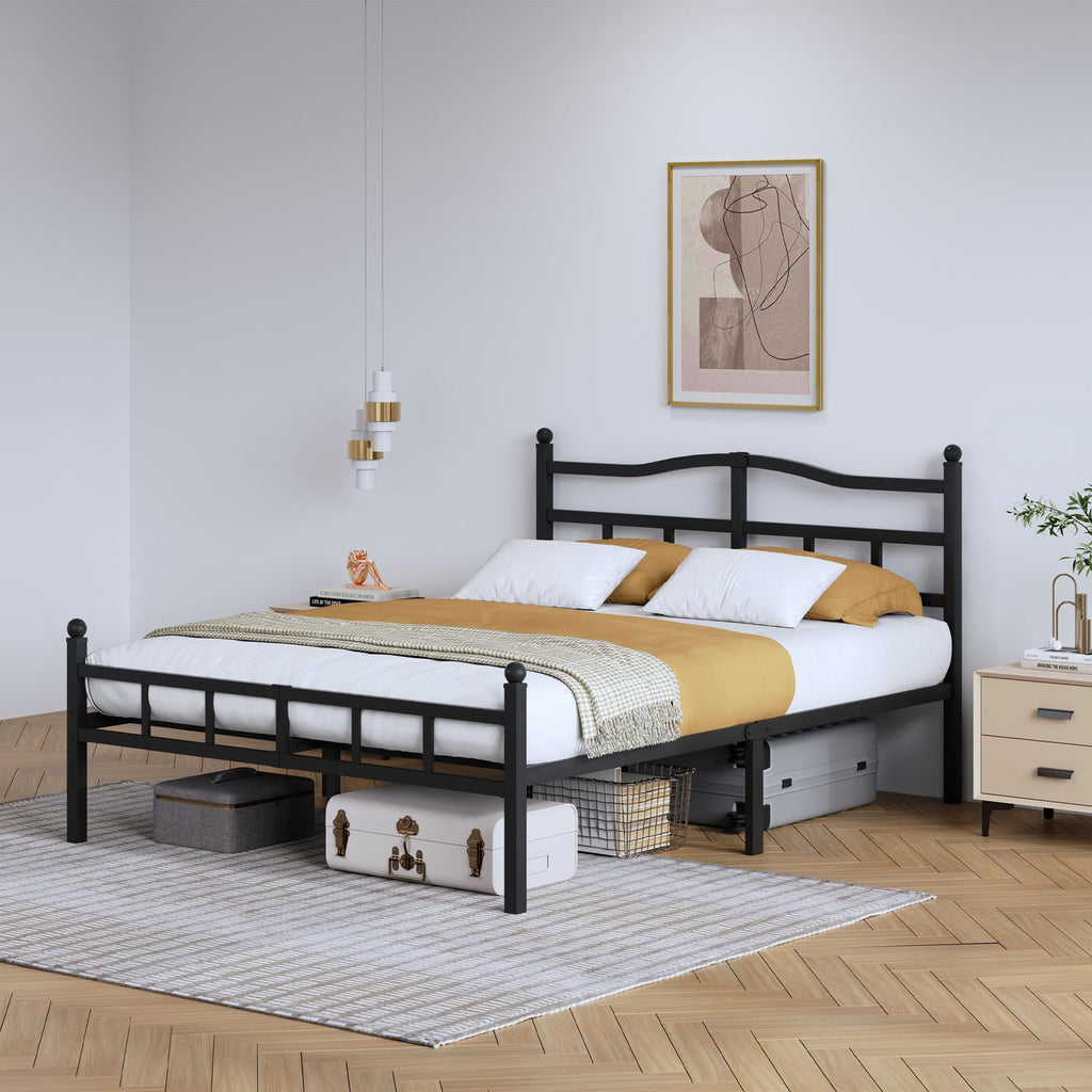 14 Inch Metal Bed Frame Full Size with Headboard Footboard P141038