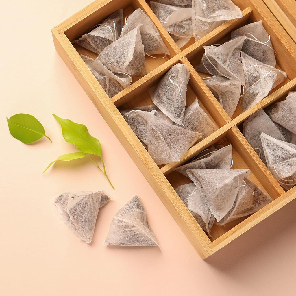 Bamboo Wood Tea Organizer Box 6-Slot S451