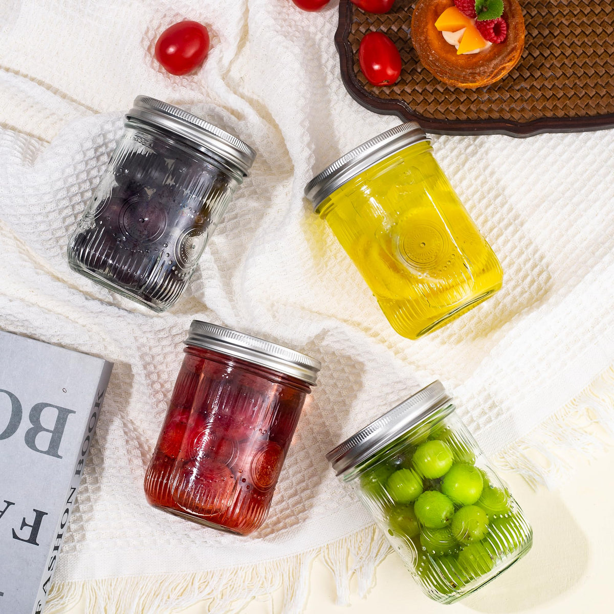 16 oz Regular Mouth Mason Jars with Lids 6 Pack M966