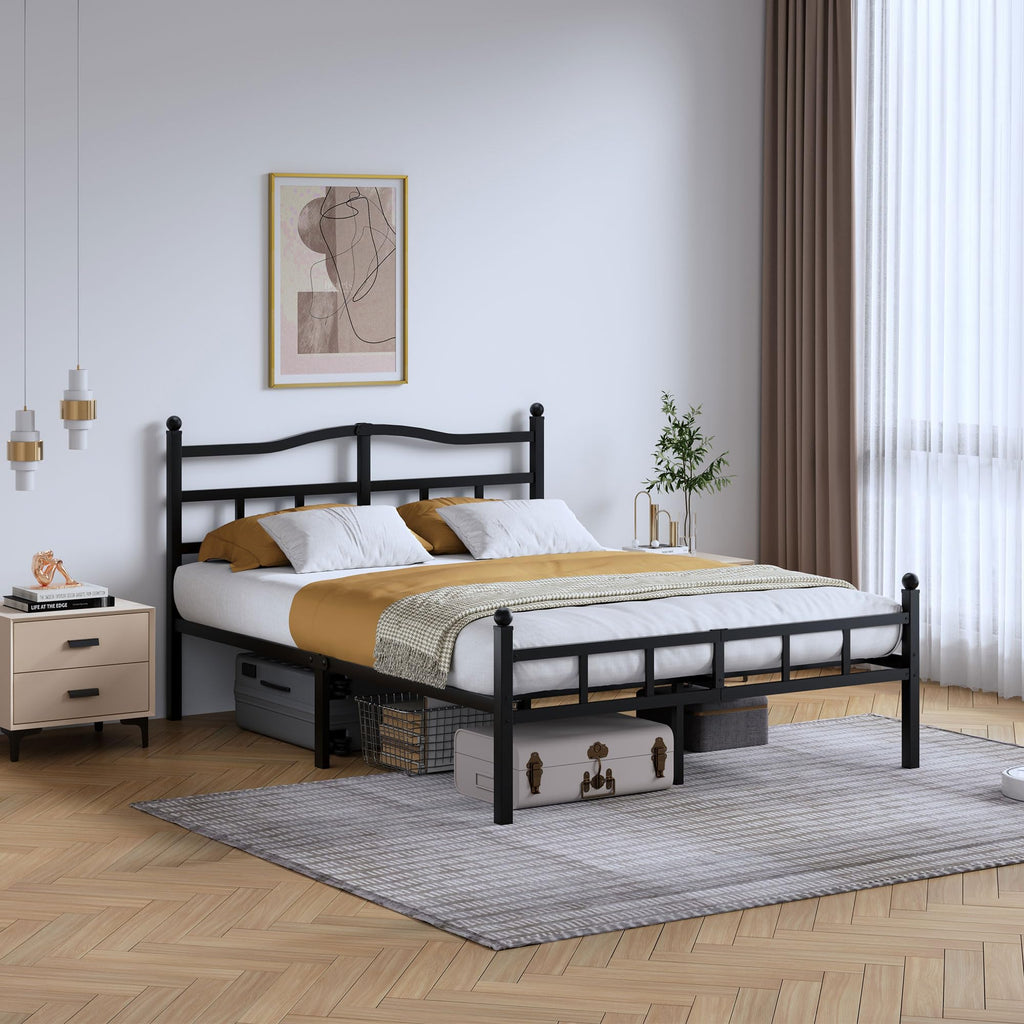 14 Inch Metal Bed Frame Full Size with Headboard Footboard P141038
