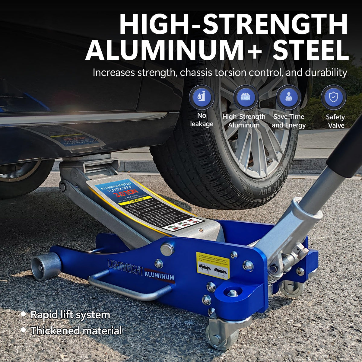 3 Ton Low Profile Aluminum and Steel Floor Jack G496